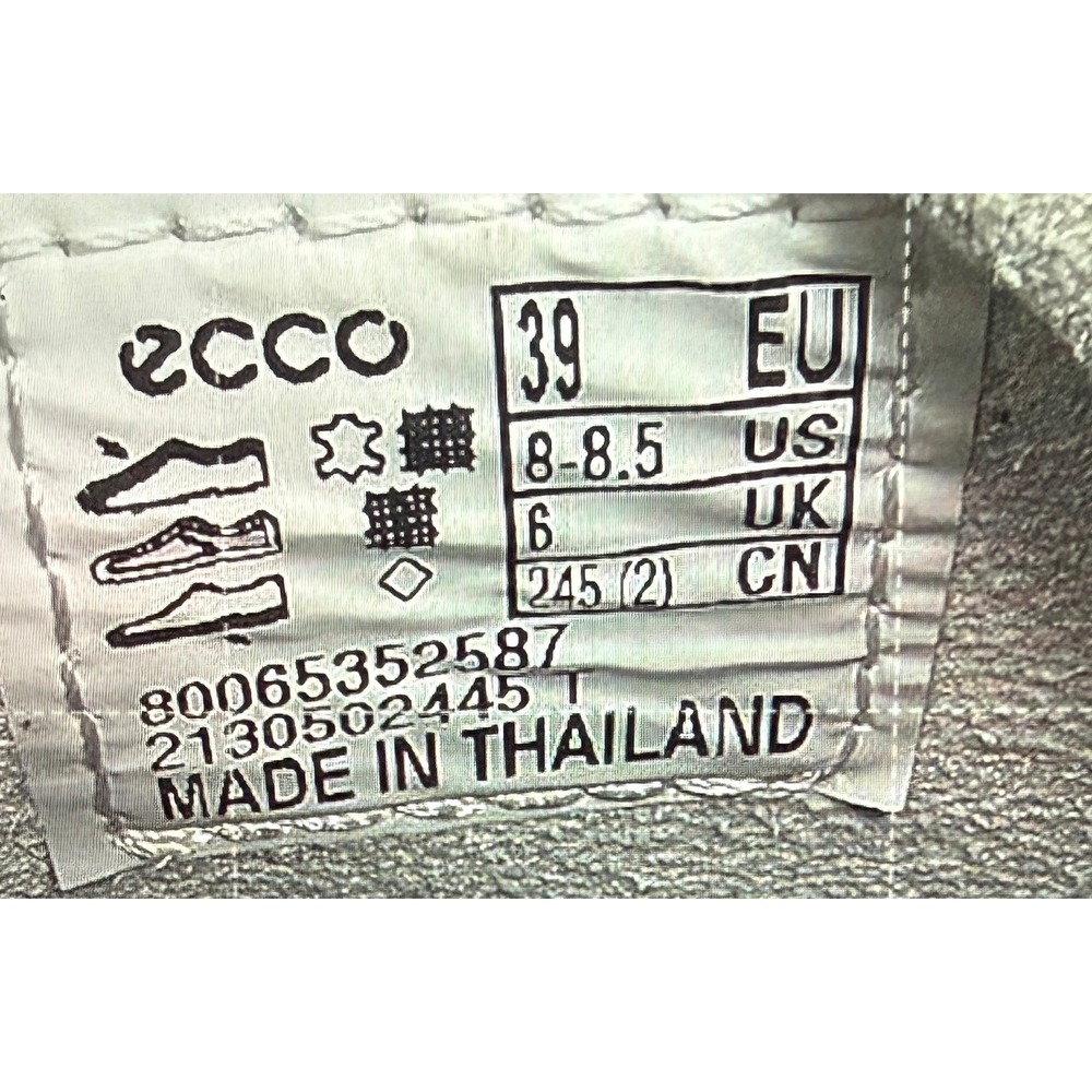 ECCO Biom 2.0 White Leather Textile Sneakers Womens 8-8.5 80065352587 Low Top - Picture 7 of 9
